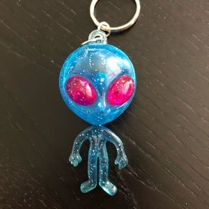 Vintage Lisa Frank alien keychain